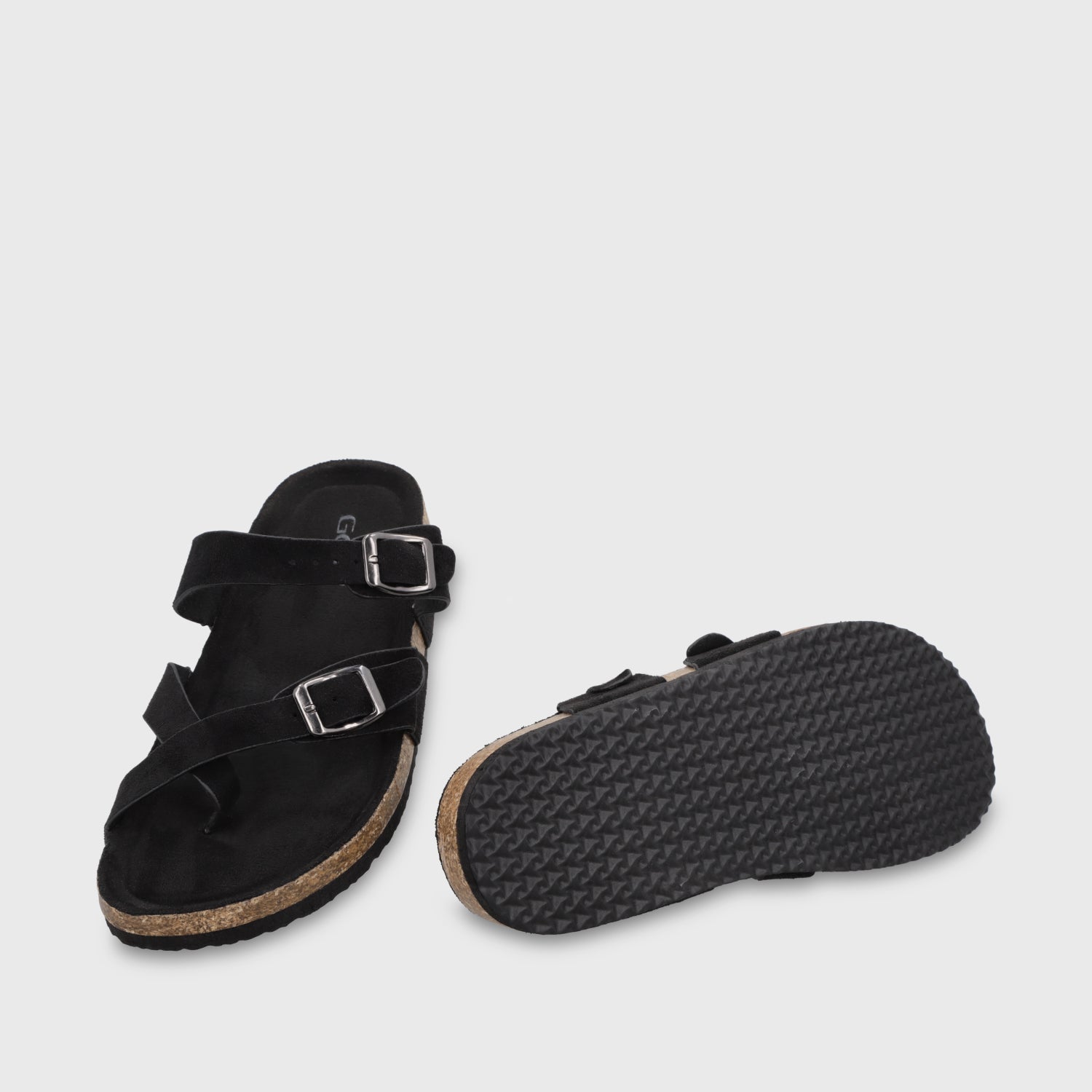 Sandalia Negra Mujer 62080