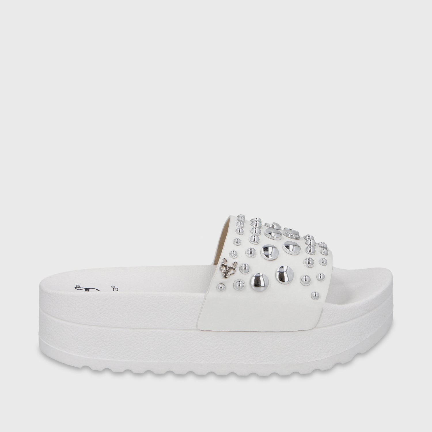 Sandalia Plataforma Blanca Mujer 64020