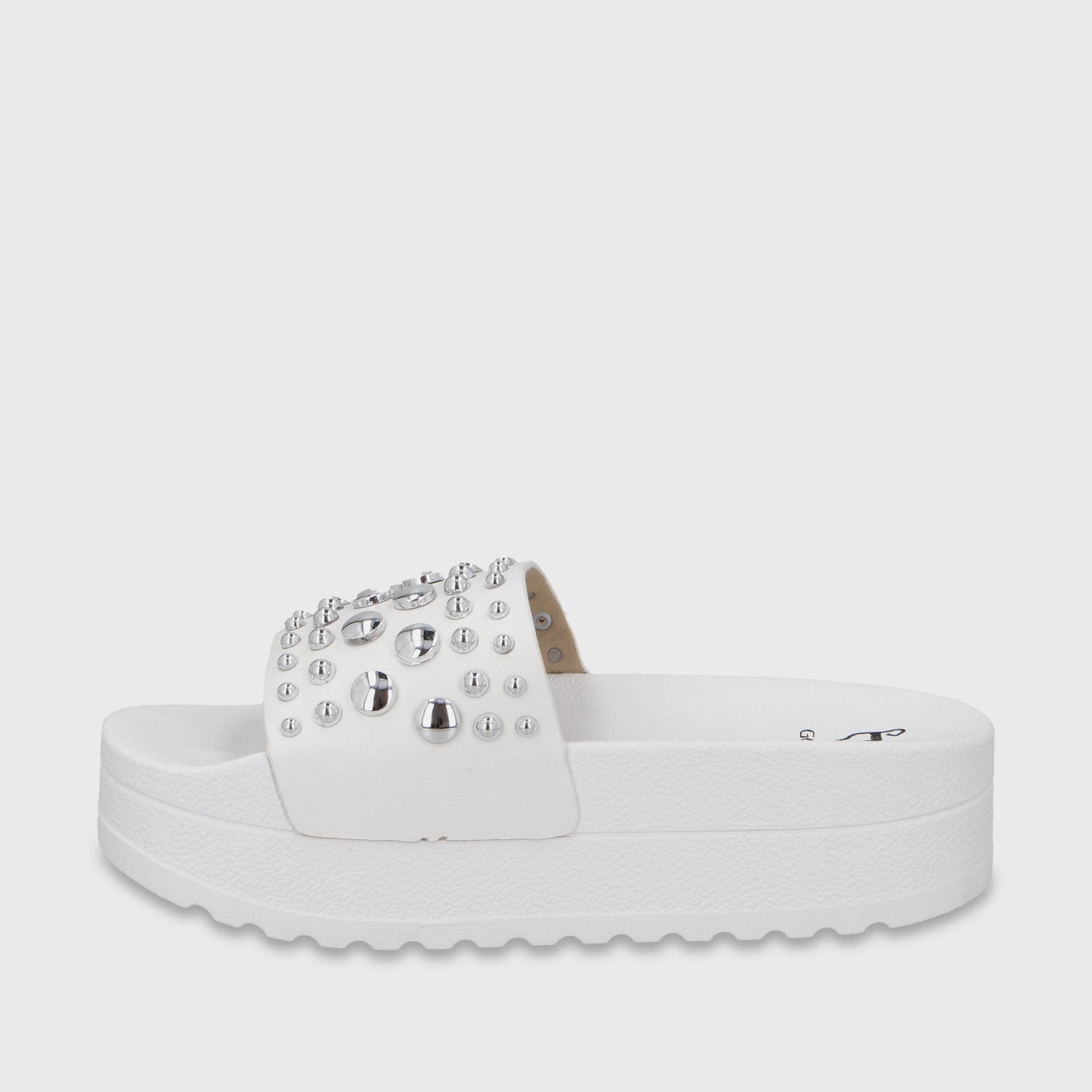 Sandalia Plataforma Blanca Mujer 64020