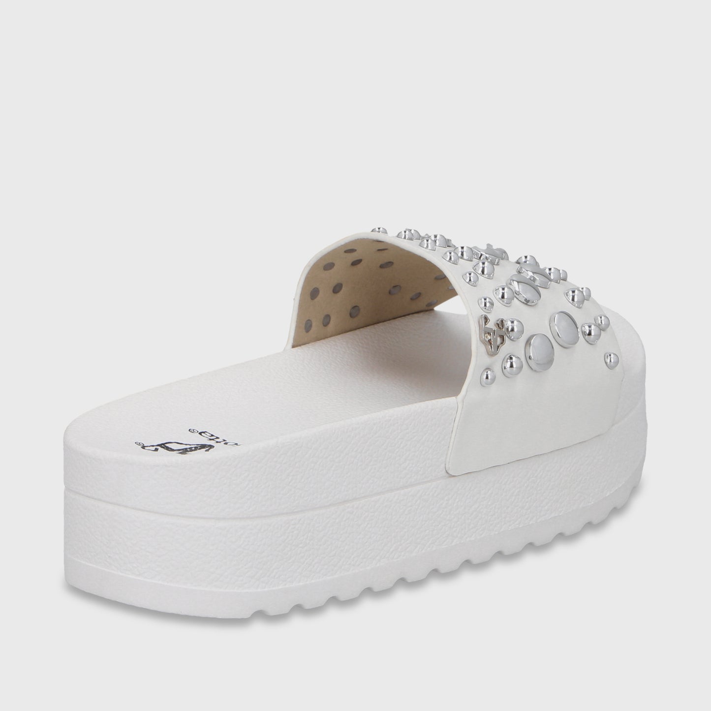 Sandalia Plataforma Blanca Mujer 64020