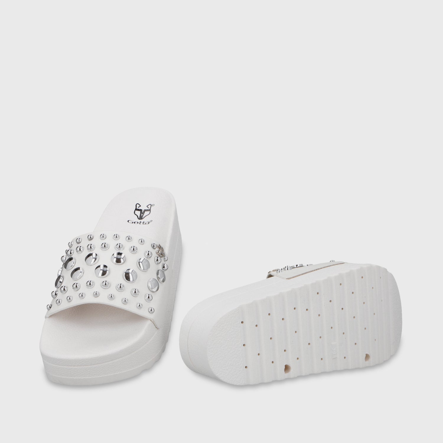 Sandalia Plataforma Blanca Mujer 64020