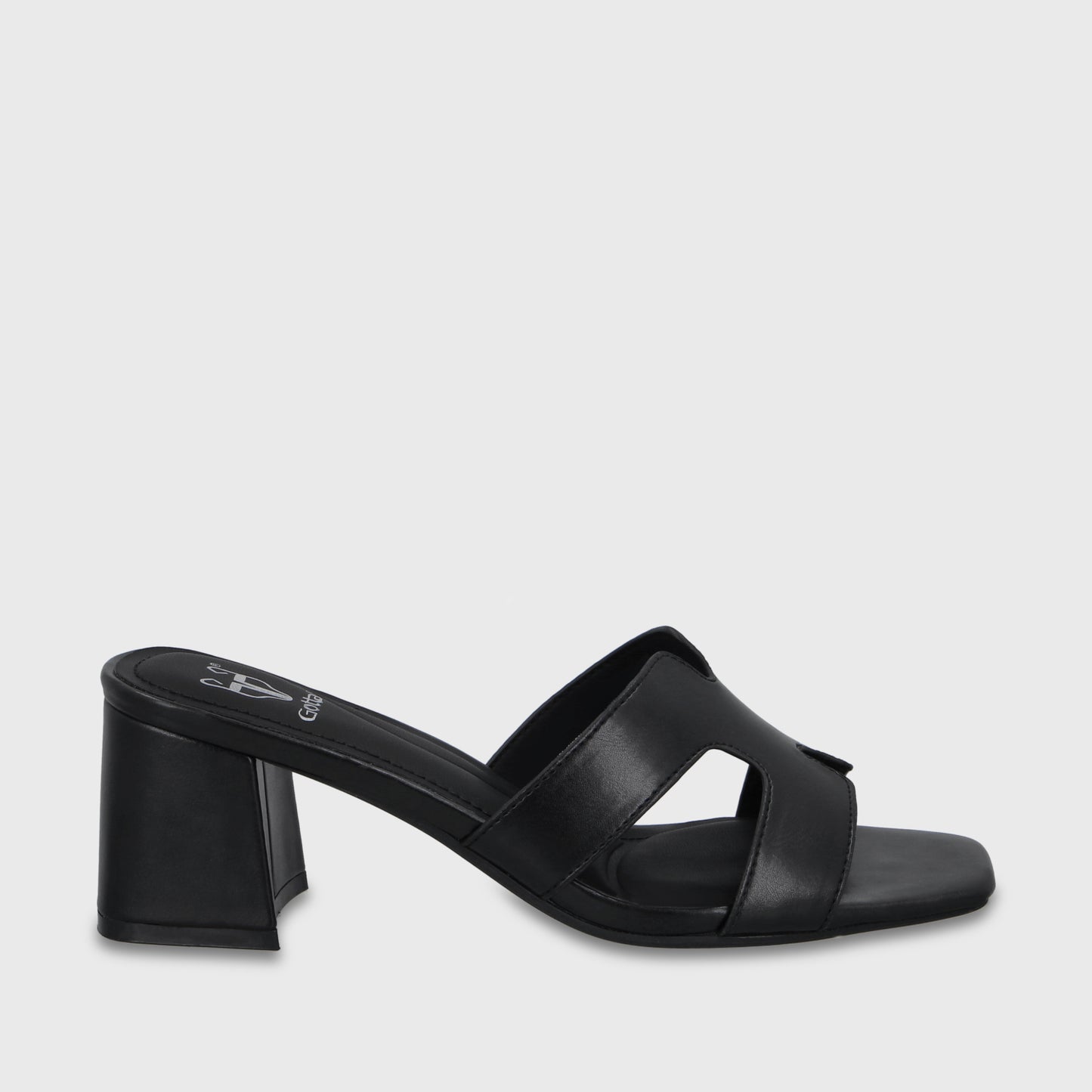 Sandalia Taco Negra Mujer 64030