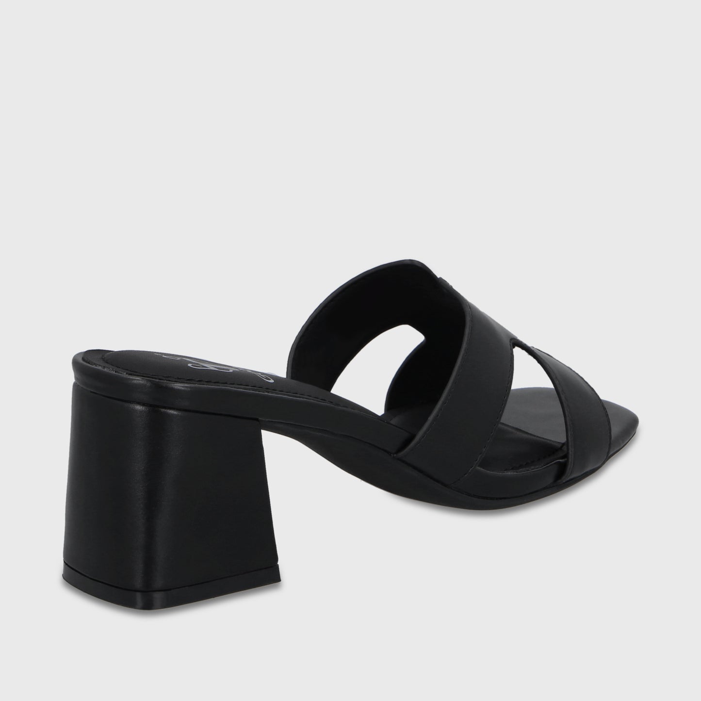 Sandalia Taco Negra Mujer 64030
