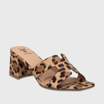Sandalia Taco Animal Print Mujer 64030