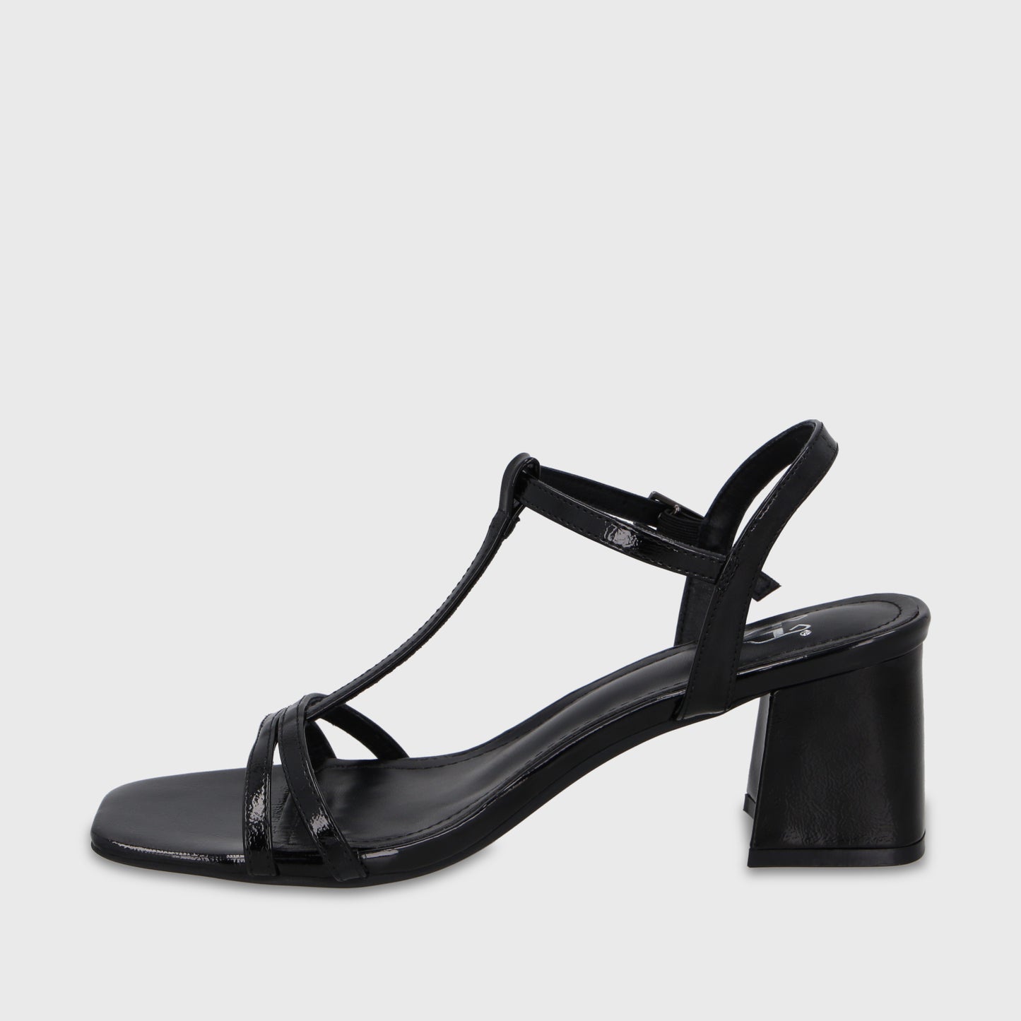 Sandalia Taco Negra Mujer 64031