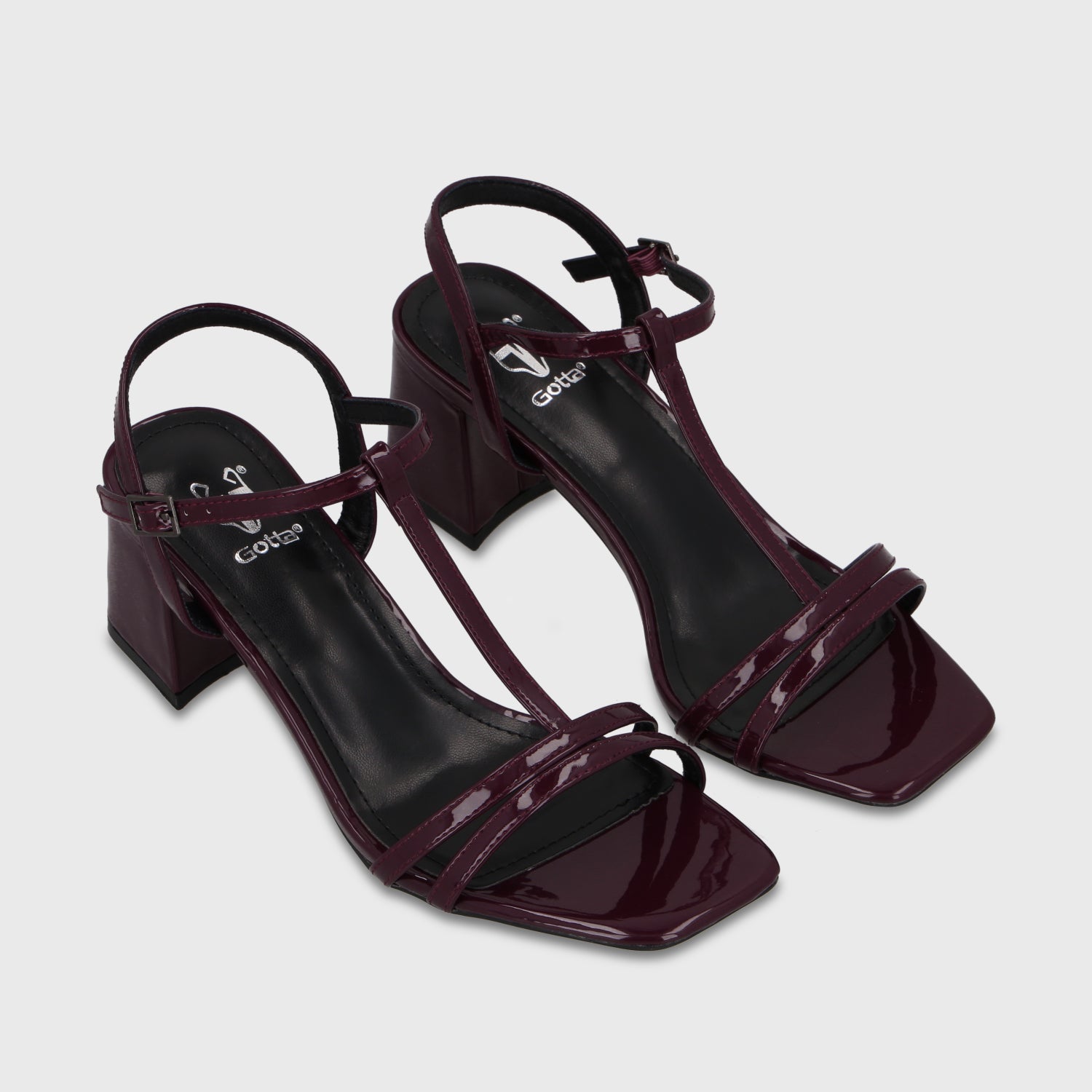 Sandalia Taco Burdeo Mujer 64031