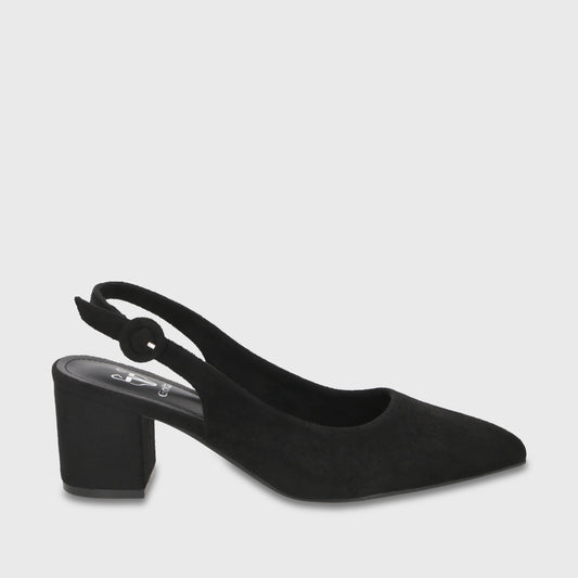 Zapato Taco Negro Mujer 64040