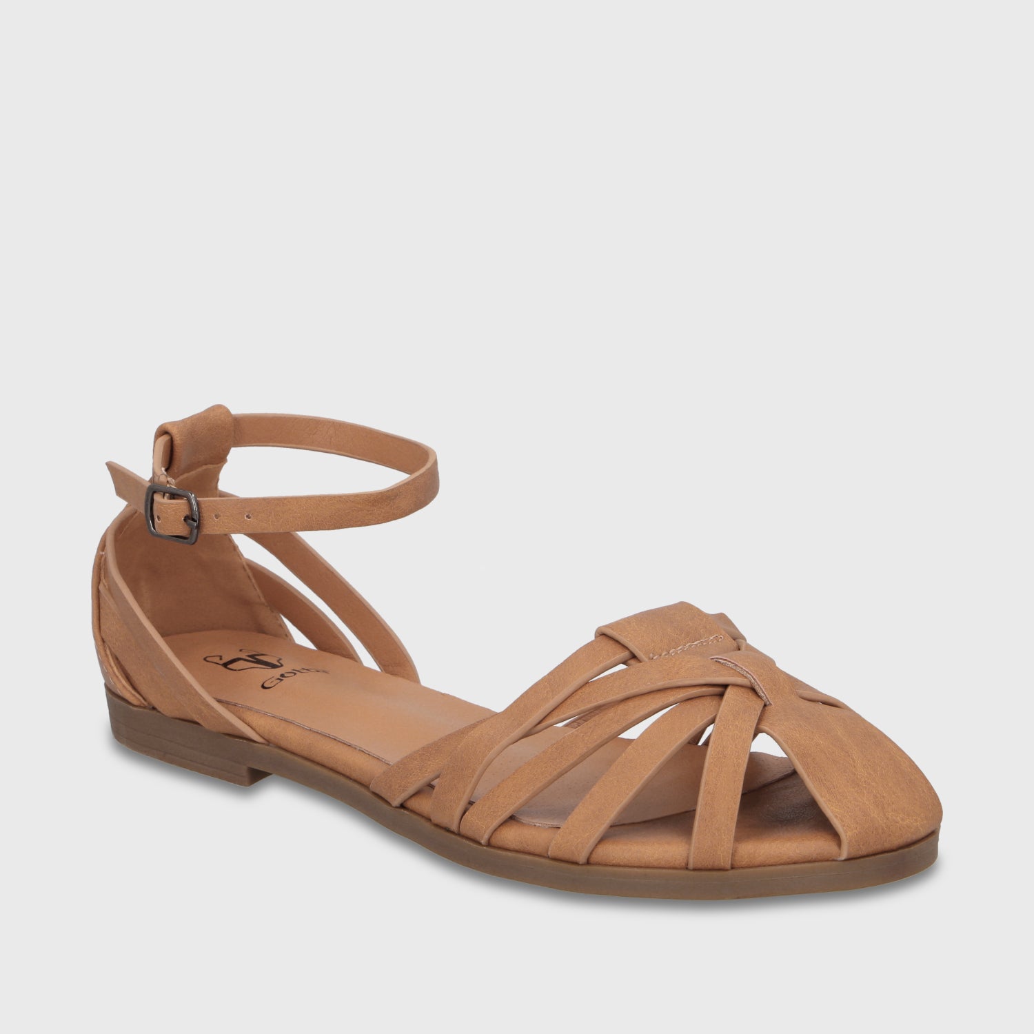 Sandalia Camel Mujer 64061