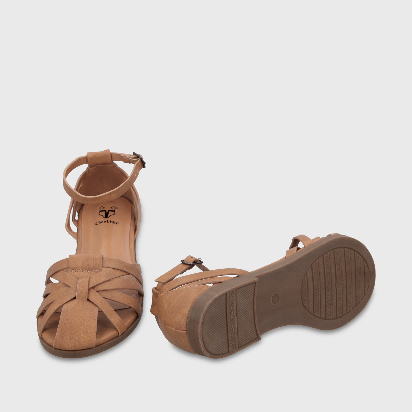 Sandalia Camel Mujer 64061