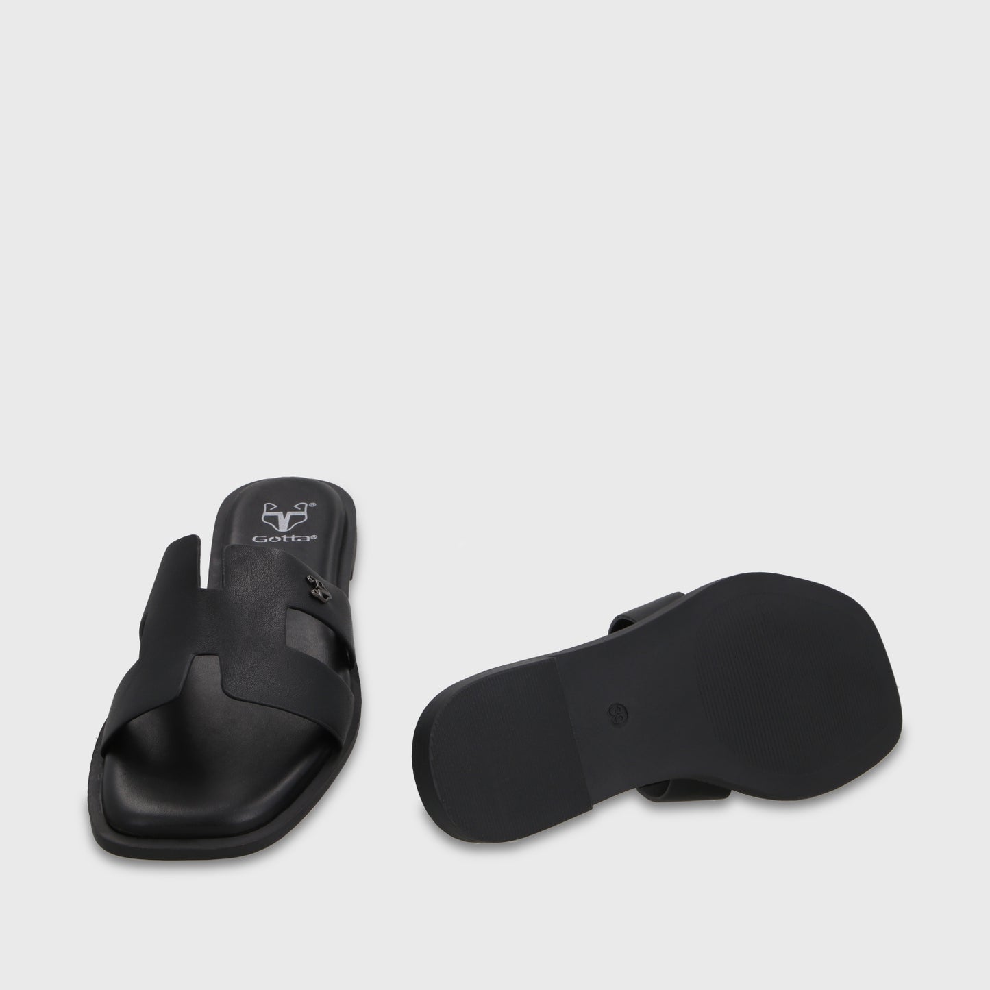 Sandalia Negra Mujer 64110