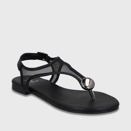 Sandalia Negra Mujer 64122