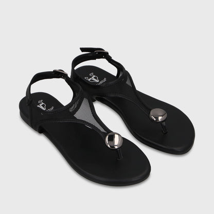 Sandalia Negra Mujer 64122