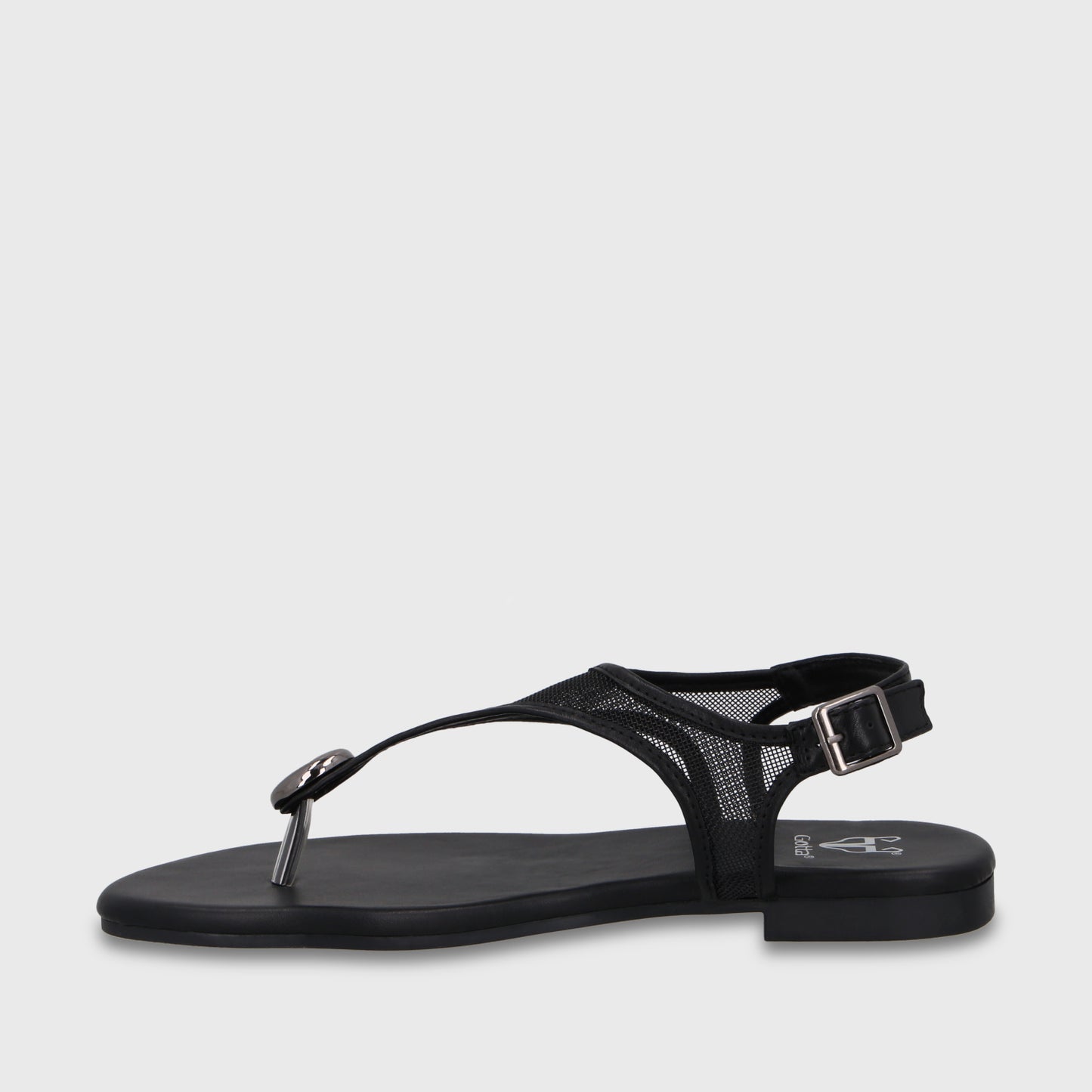 Sandalia Negra Mujer 64122