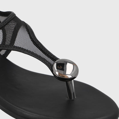 Sandalia Negra Mujer 64122