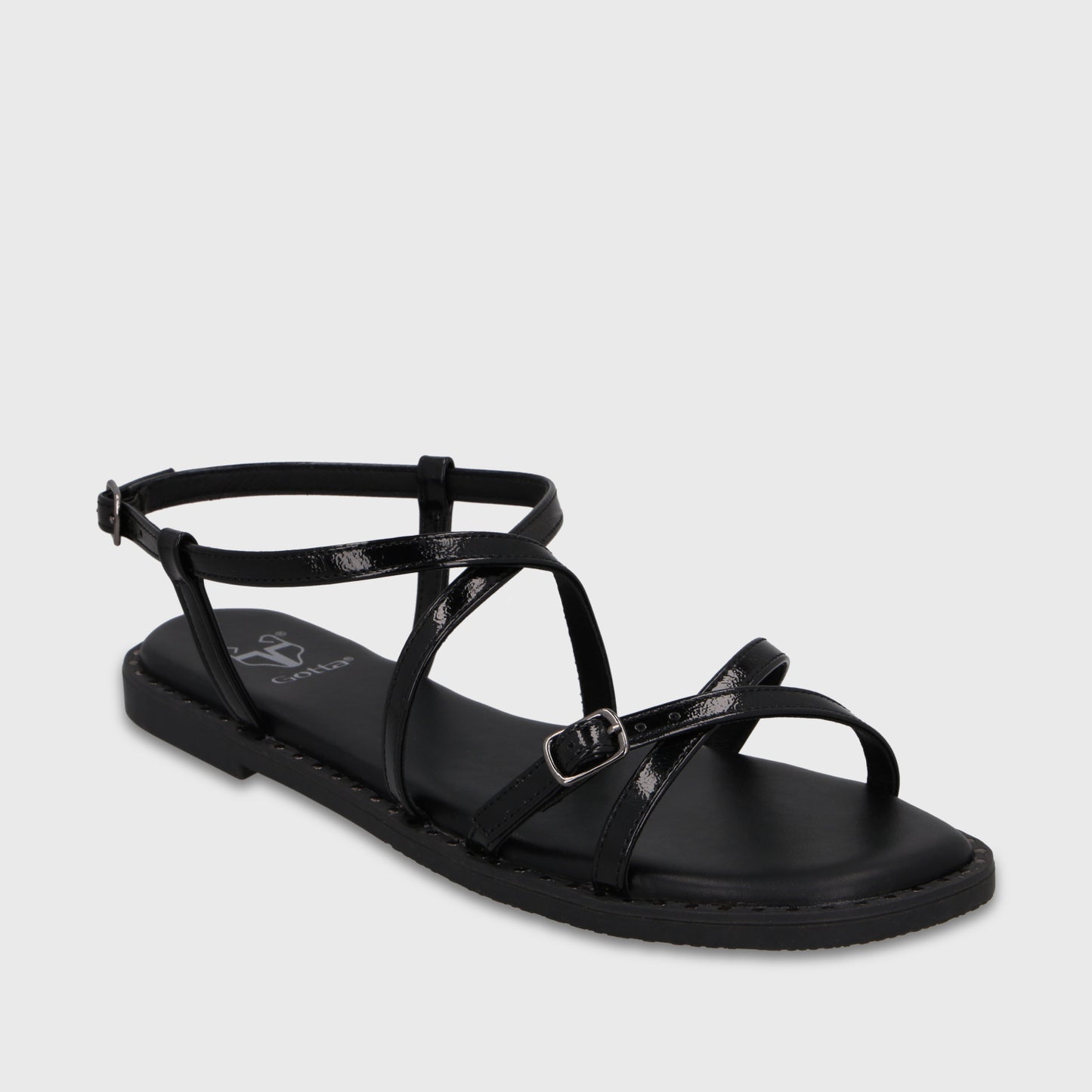 Sandalia Negra Mujer 64130