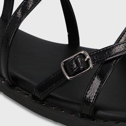 Sandalia Negra Mujer 64130