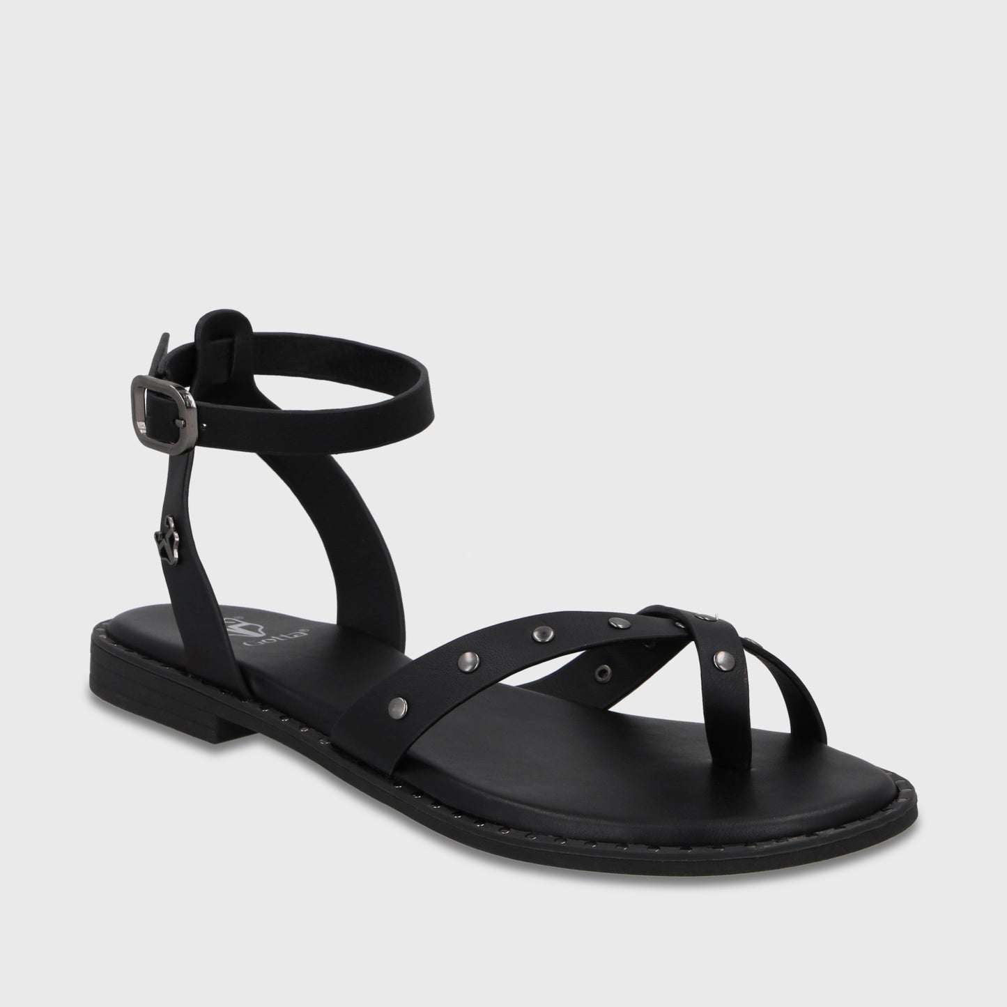 Sandalia Negra Mujer 64140