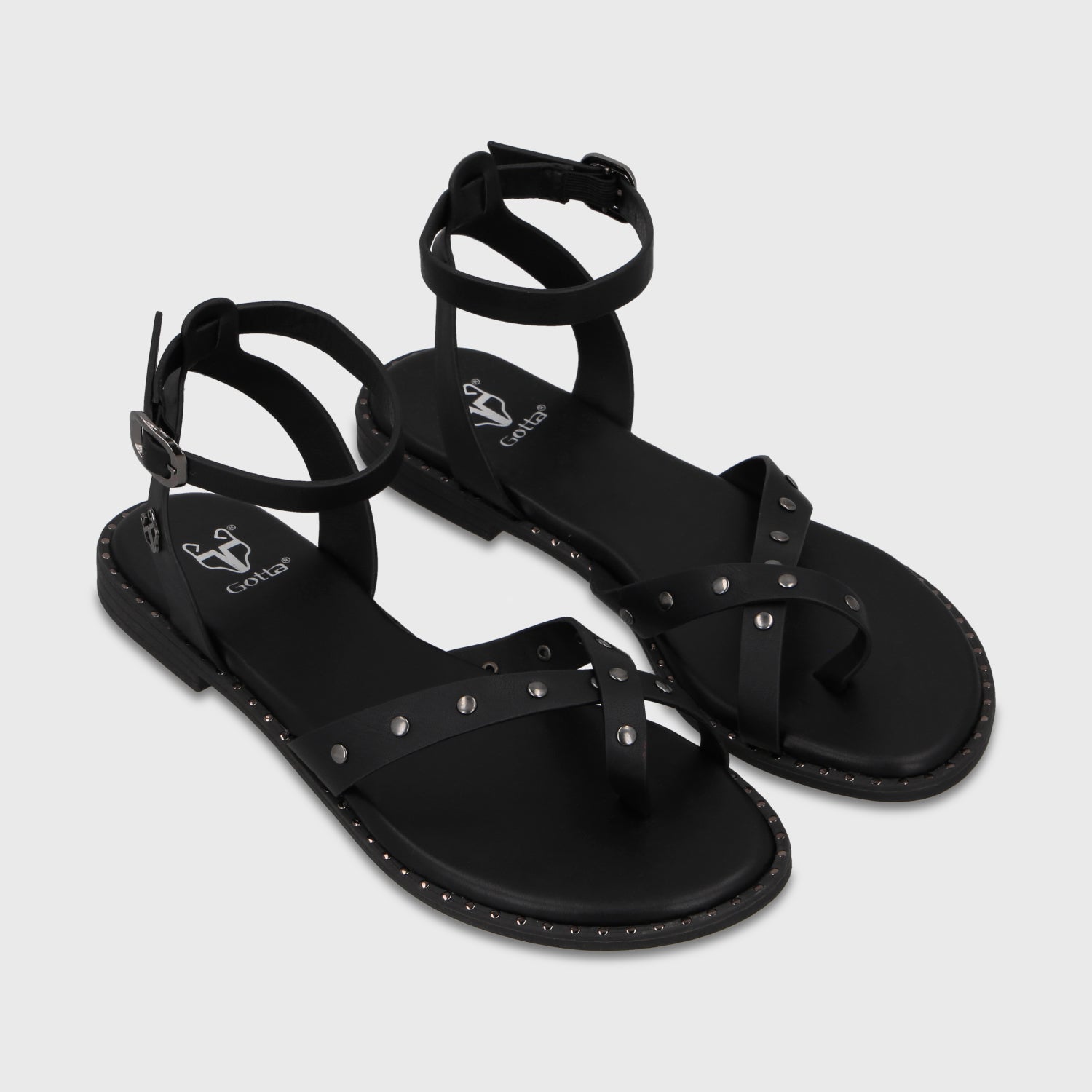 Sandalia Negra Mujer 64140