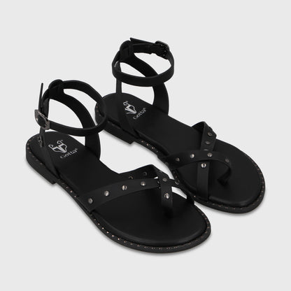 Sandalia Negra Mujer 64140