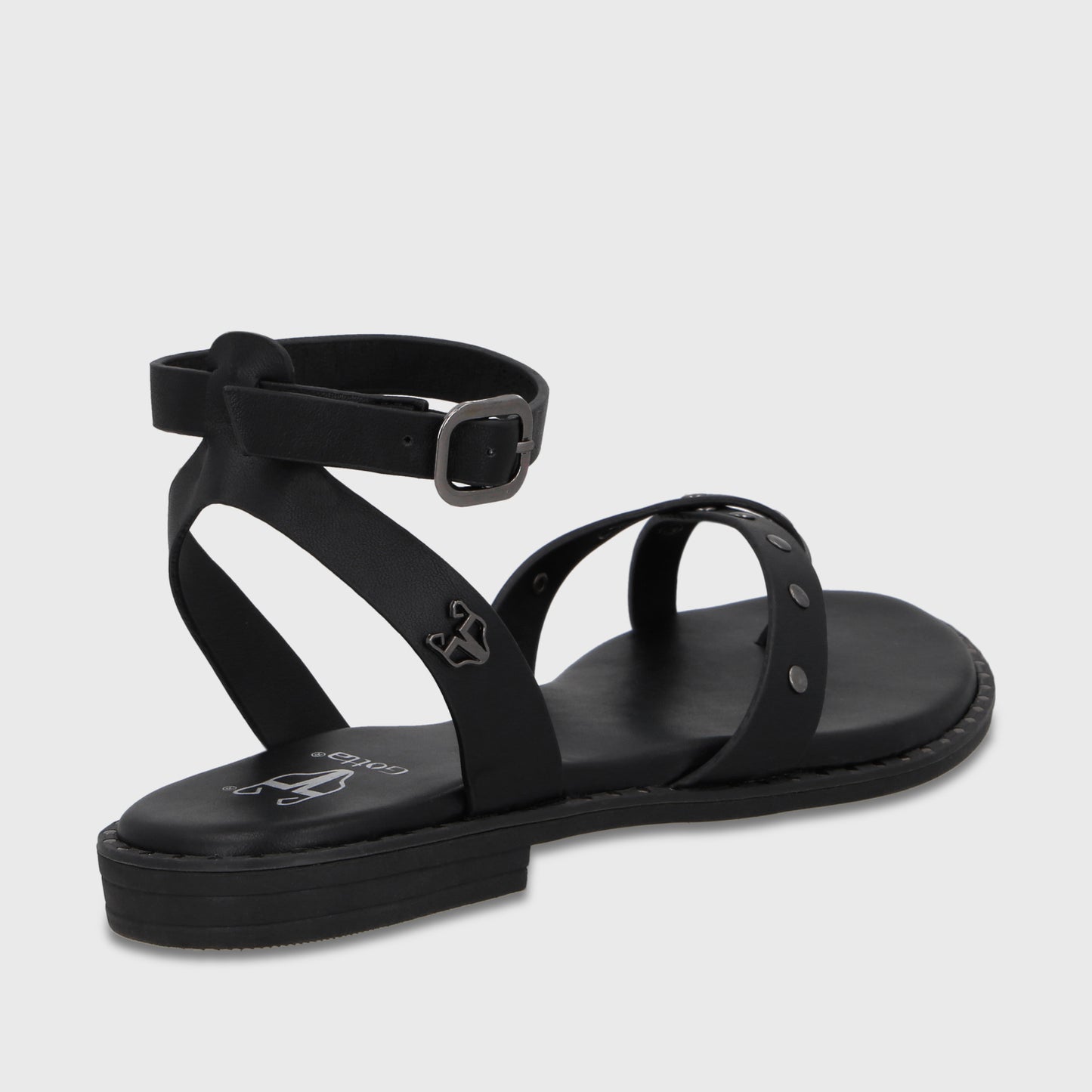 Sandalia Negra Mujer 64140