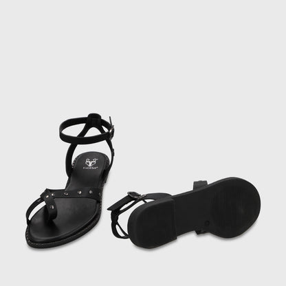 Sandalia Negra Mujer 64140