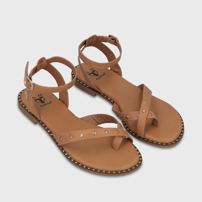 Sandalia Camel Mujer 64140