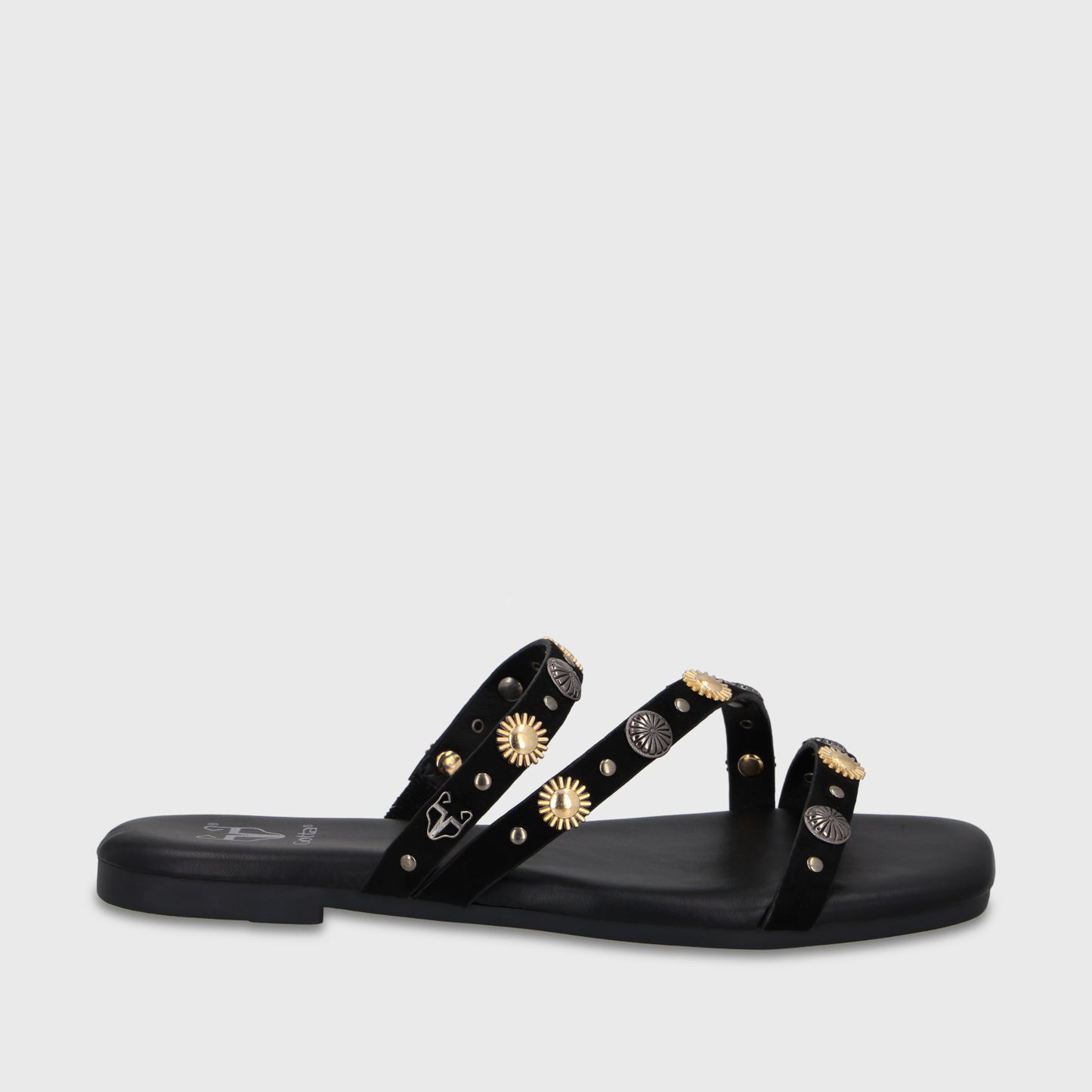 Sandalia Negra Mujer 64141