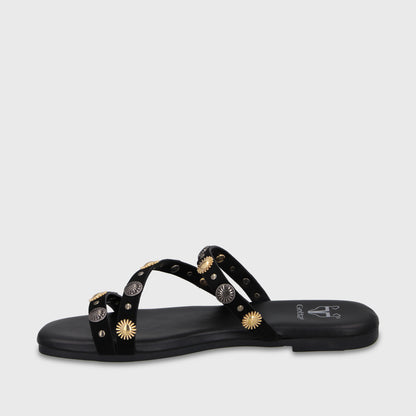 Sandalia Negra Mujer 64141