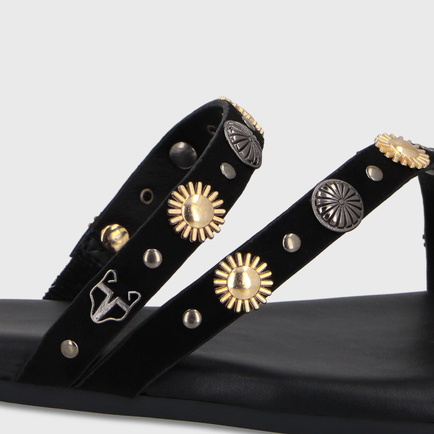 Sandalia Negra Mujer 64141