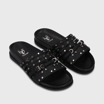 Sandalia Negra Mujer 64160