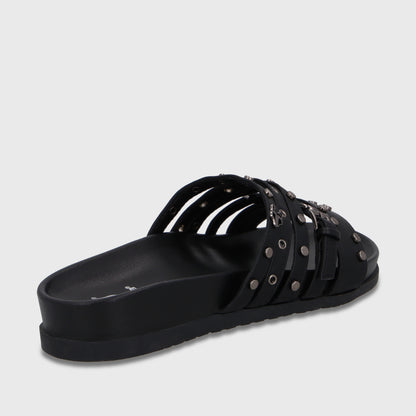 Sandalia Negra Mujer 64160