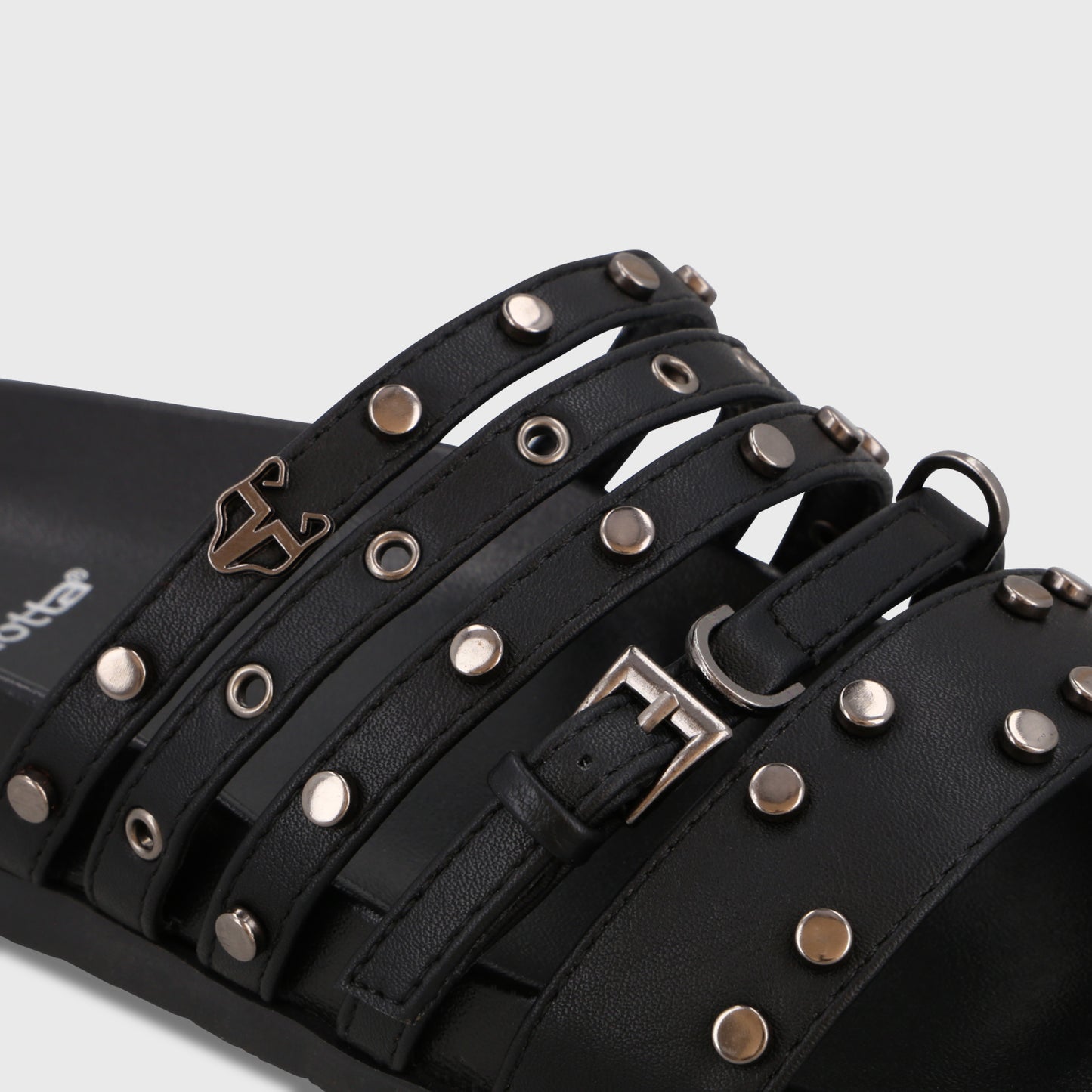 Sandalia Negra Mujer 64160