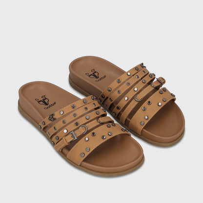 Sandalia Camel Mujer 64160