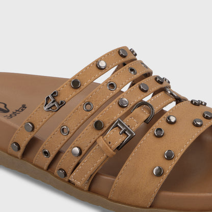 Sandalia Camel Mujer 64160