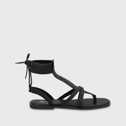 Sandalia Negra Mujer 65680
