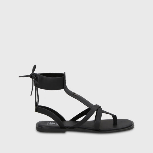 Sandalia Negra Mujer 65680