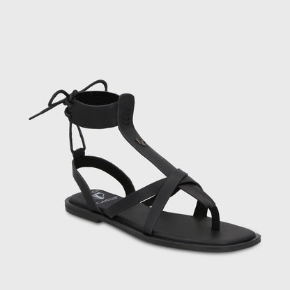 Sandalia Negra Mujer 65680