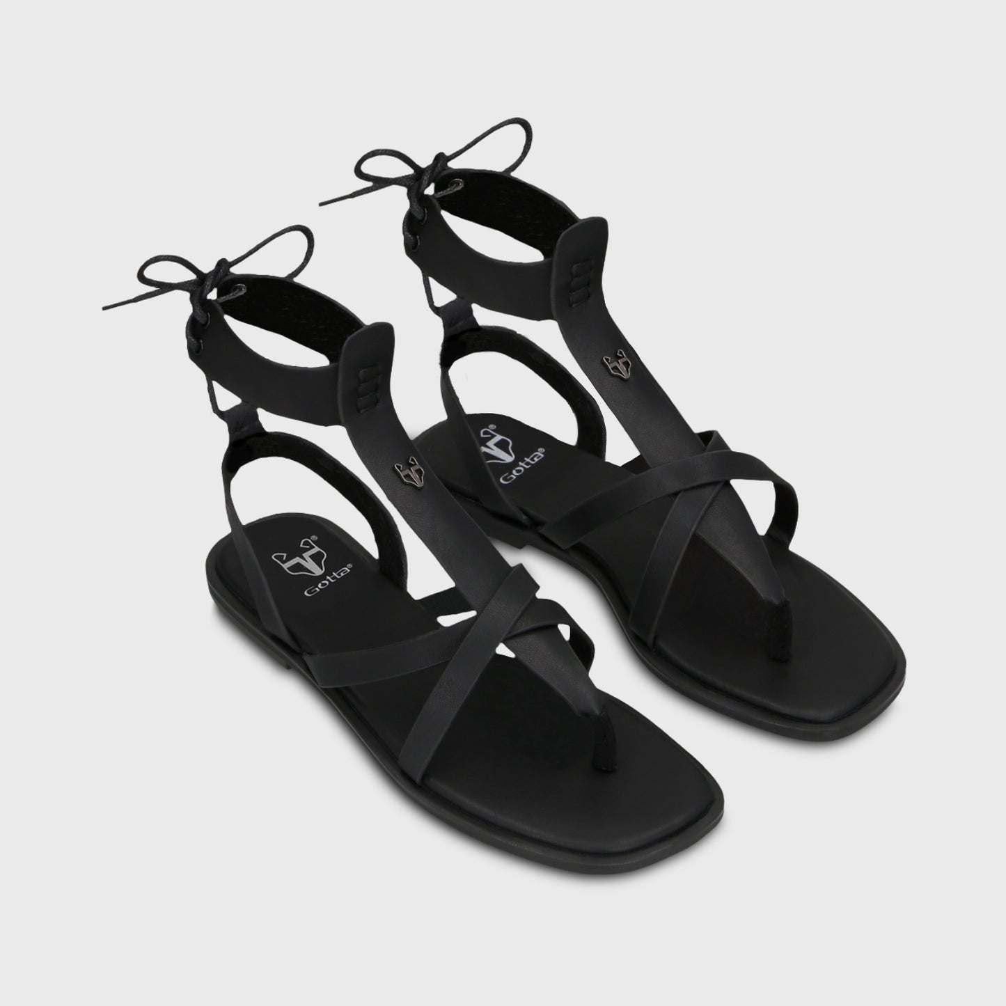 Sandalia Negra Mujer 65680