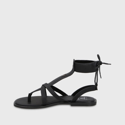 Sandalia Negra Mujer 65680
