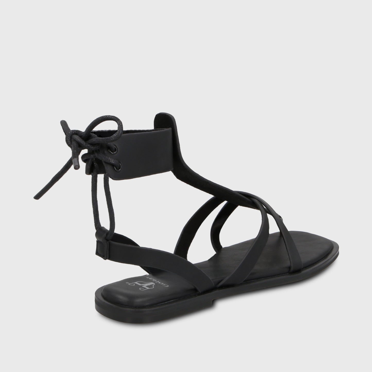 Sandalia Negra Mujer 65680