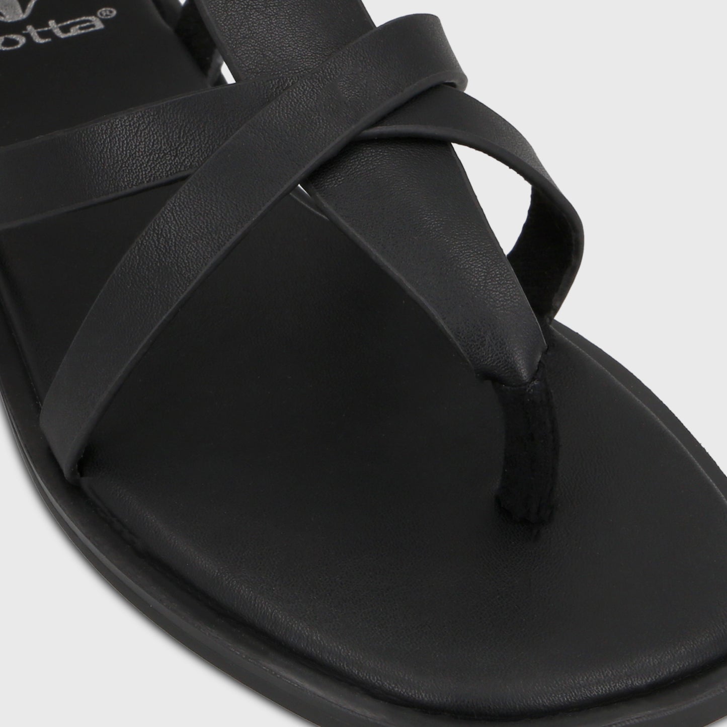 Sandalia Negra Mujer 65680