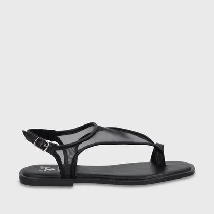 Sandalia Negra Mujer 65681