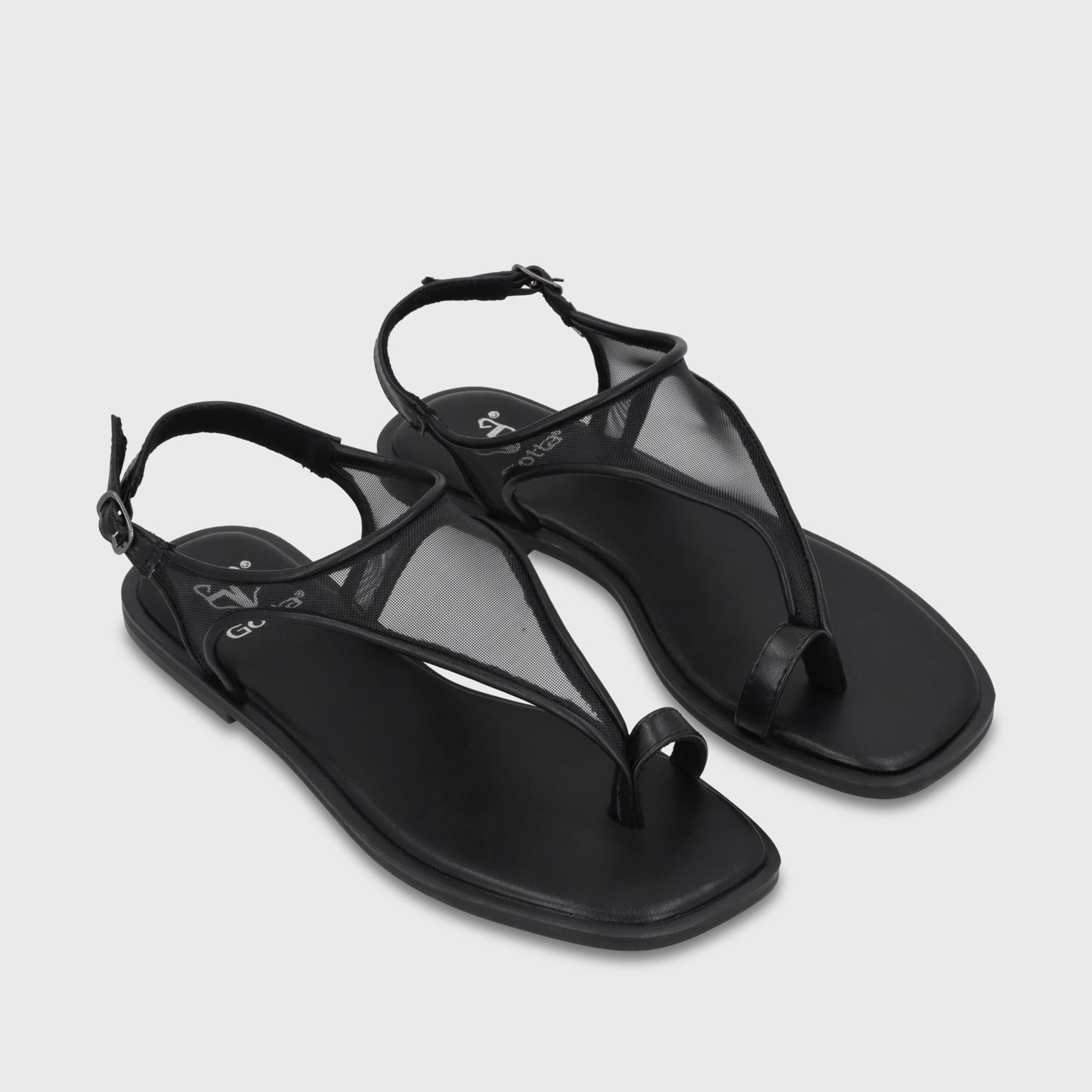 Sandalia Negra Mujer 65681