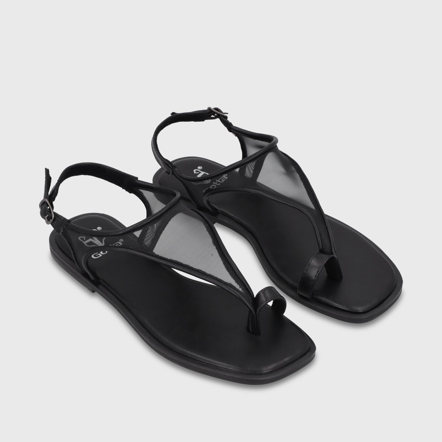 Sandalia Negra Mujer 65681