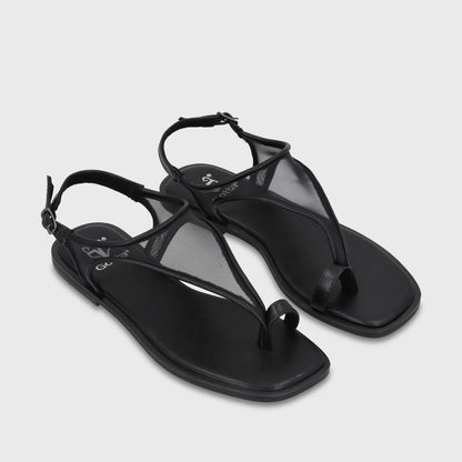 Sandalia Negra Mujer 65681