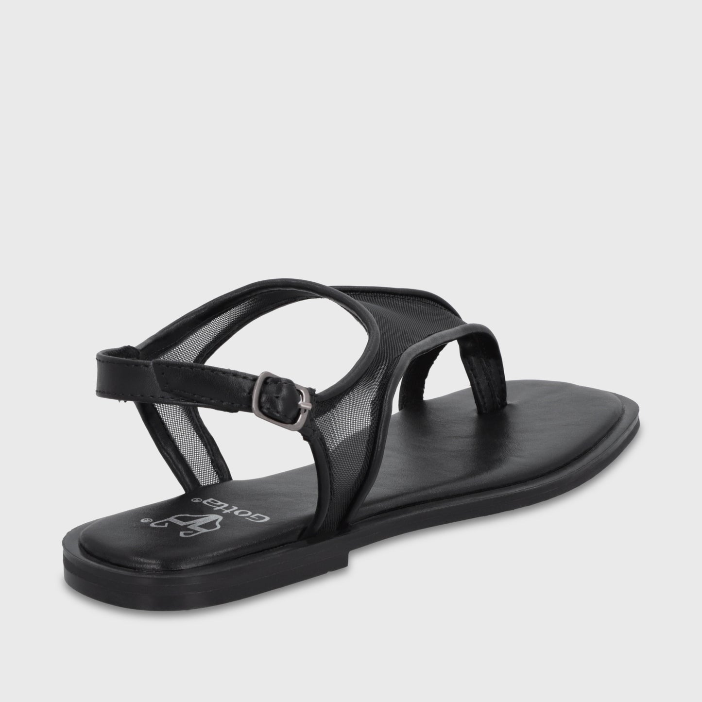 Sandalia Negra Mujer 65681