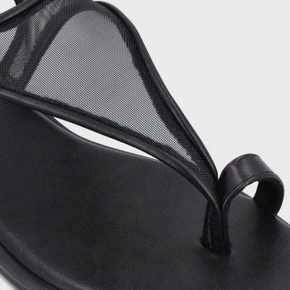 Sandalia Negra Mujer 65681