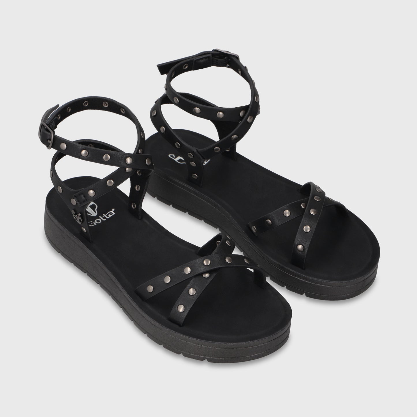 Sandalia Negra Mujer 65690