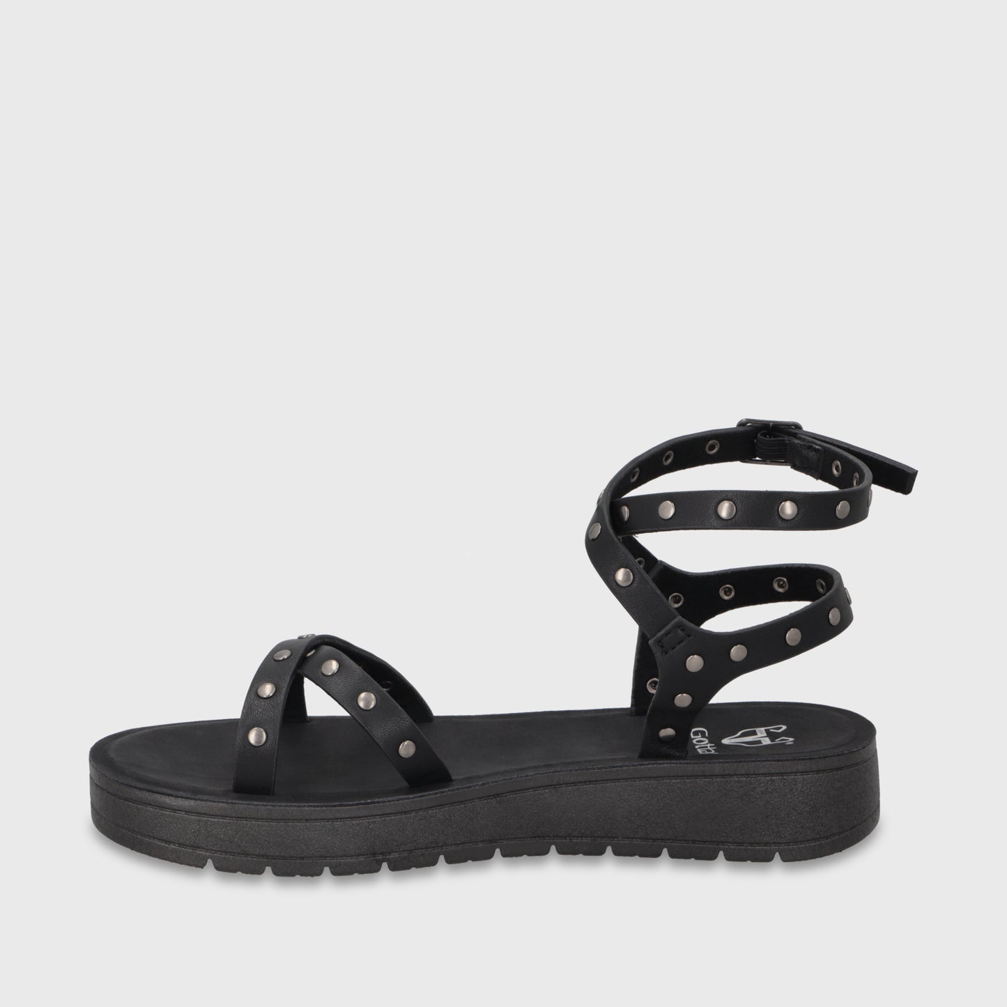 Sandalia Negra Mujer 65690