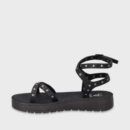 Sandalia Negra Mujer 65690
